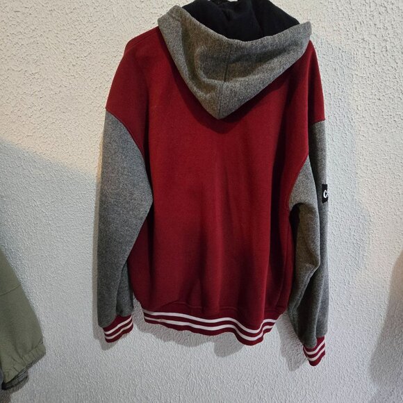 Canadian Vintage Red & Grey Varsity Jacket Size XL Tall Canada Embroidered - Picture 7 of 11